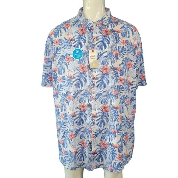 Men's IZOD Saltwater Beach Performance Printed Shirt (Size 3XL) - Picture 5 of 9